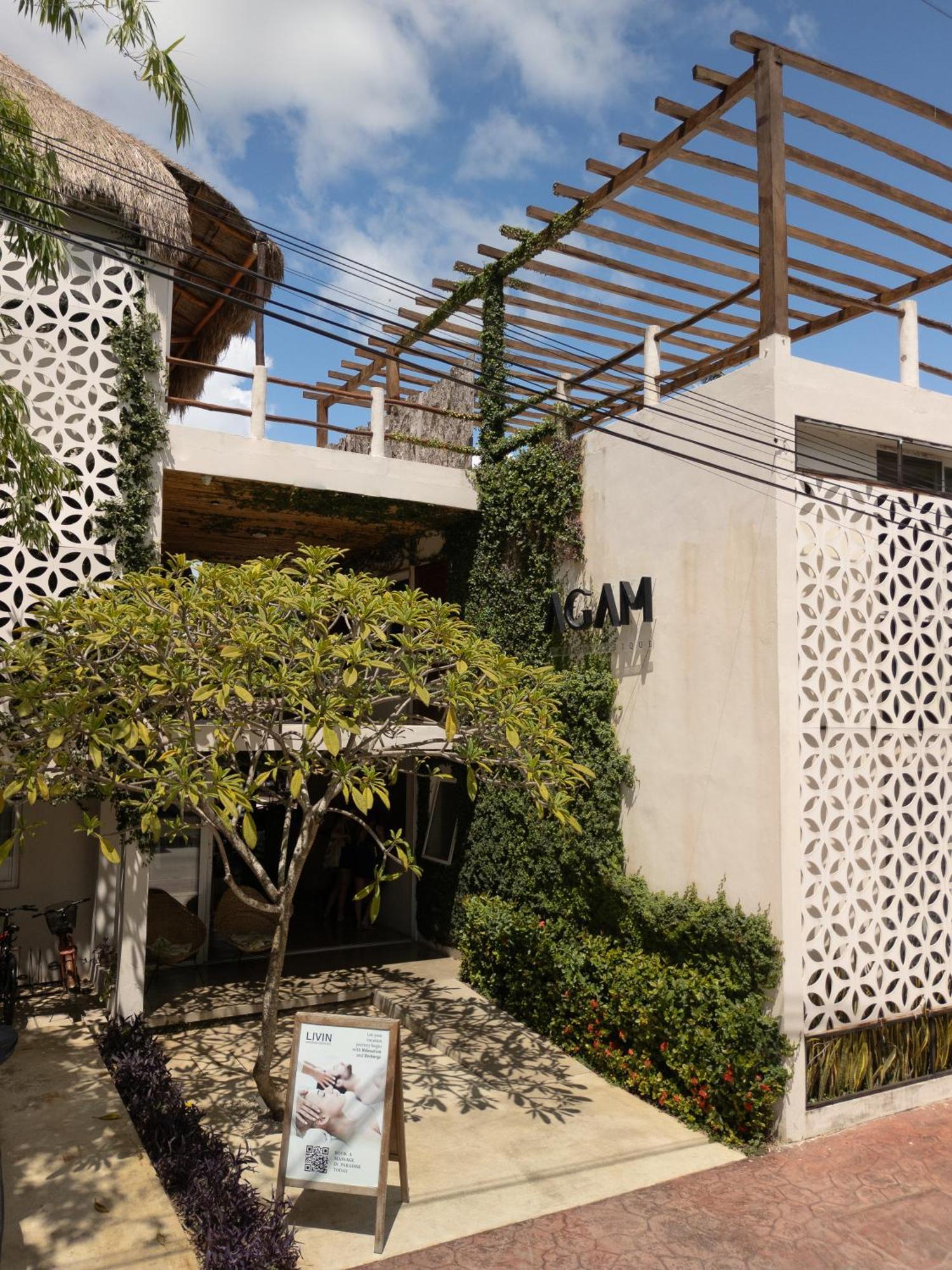 Agam Hotel Bacalar Bagian luar foto